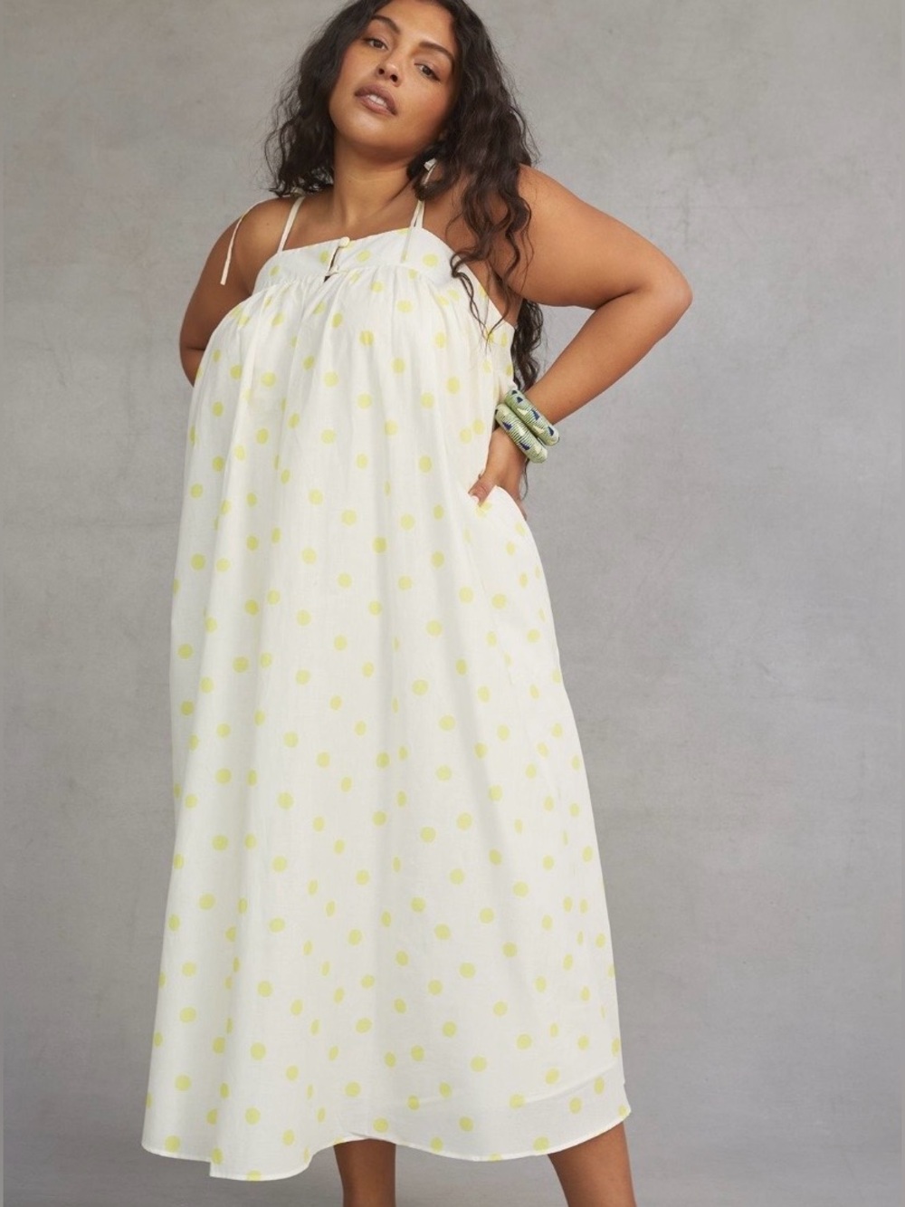 WHIT TWO Polka Dot Maxi Dress